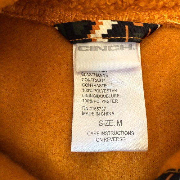 Cinch Women's Gold Polar Fleece Sherpa Pullover - Picture 7 of 7